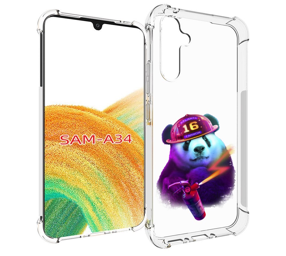 

Чехол MyPads Яркая панда детский для Samsung Galaxy A34, Tocco