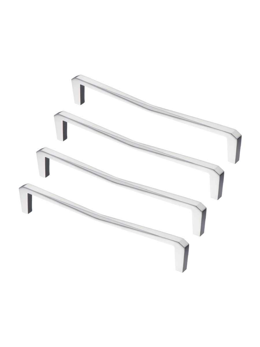 

Комплект из 4 шт Ручка-скоба Kerron 160 мм S-2580-160, хром, Серебристый;серый, S-2580
