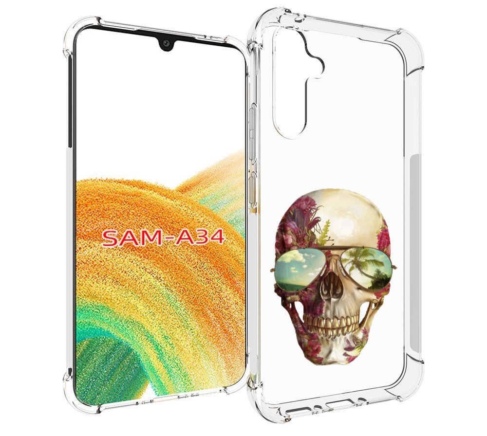 

Чехол MyPads Череп с очками для Samsung Galaxy A34, Tocco
