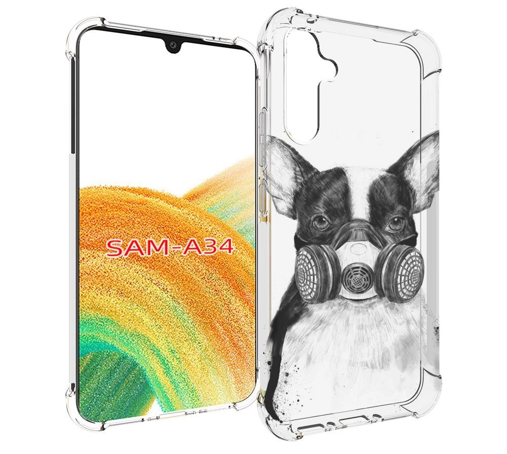 

Чехол MyPads Французский бульдог для Samsung Galaxy A34, Tocco