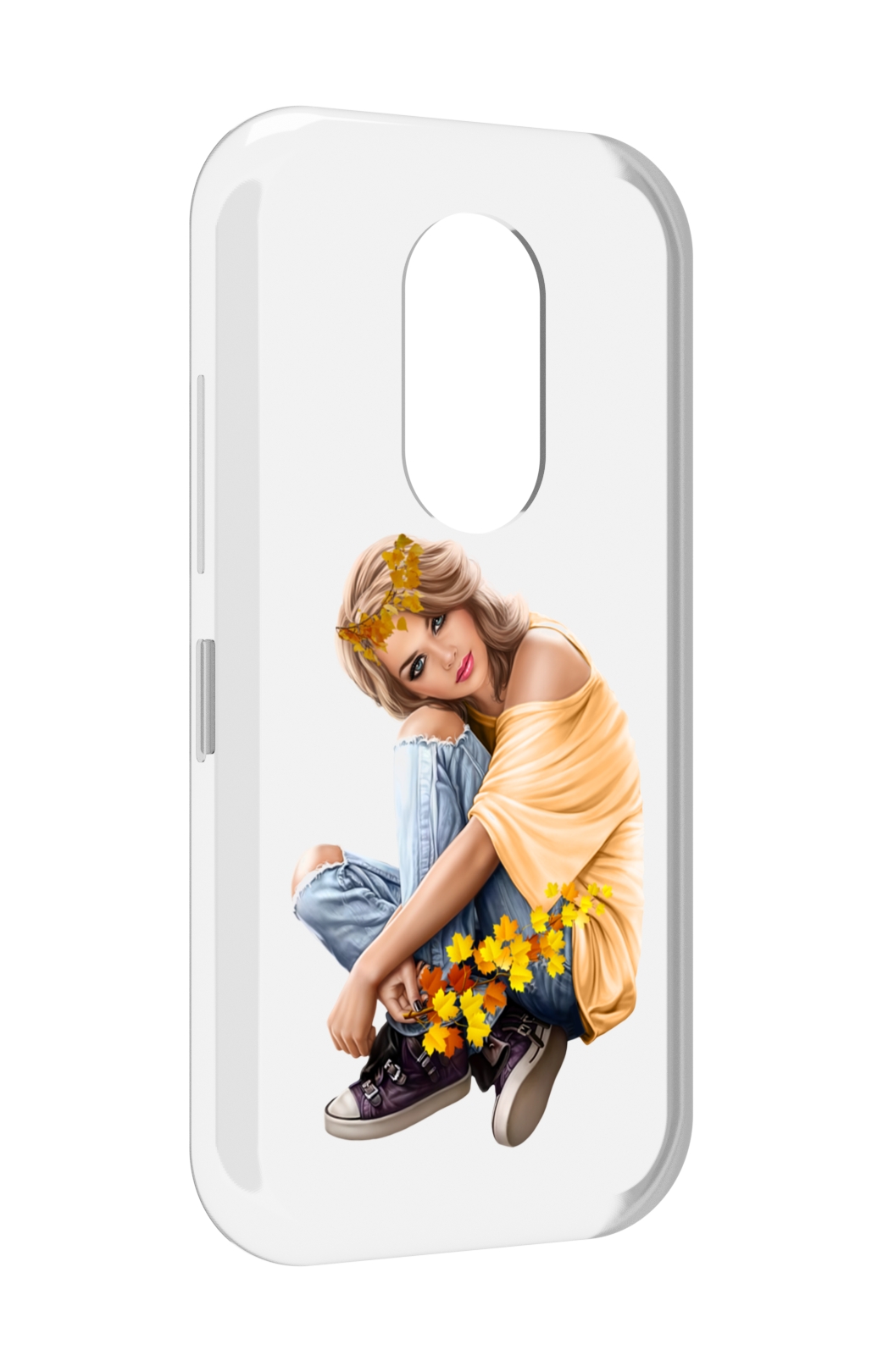 

Чехол MyPads девушка-в-цветочками женский для Doogee S61 / S61 Pro, Прозрачный, Tocco