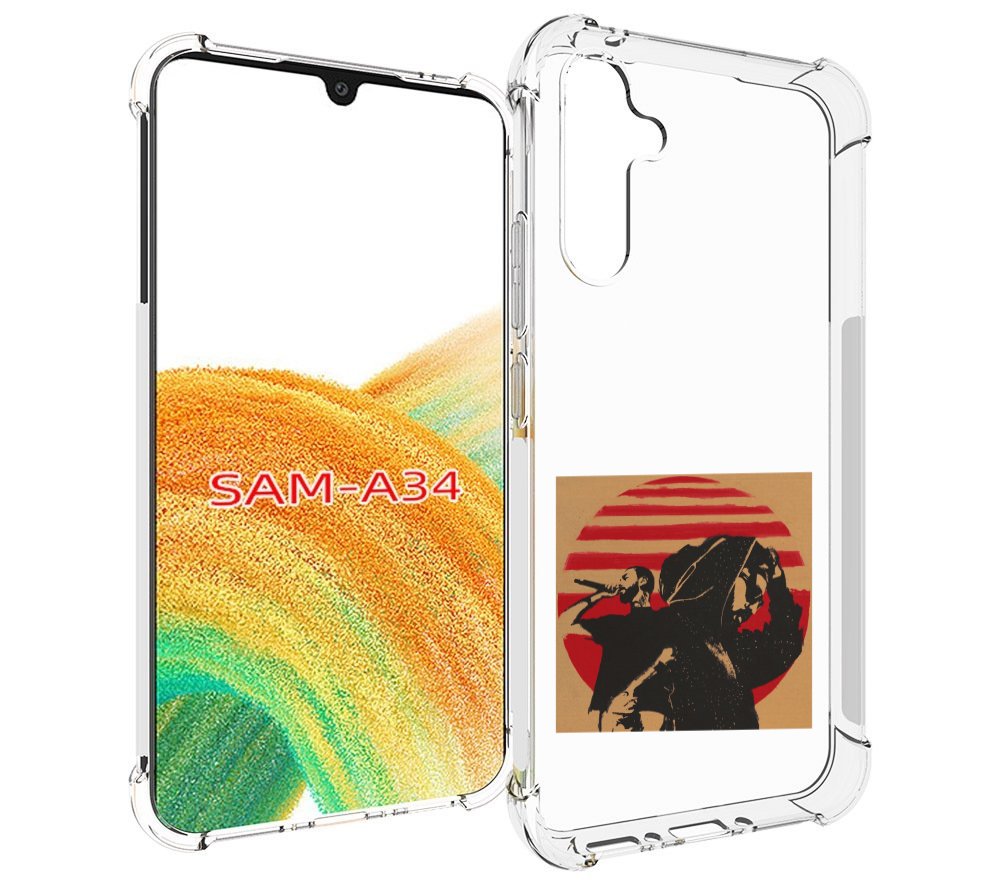 

Чехол MyPads Утопия Мияги и Энди панда для Samsung Galaxy A34, Tocco