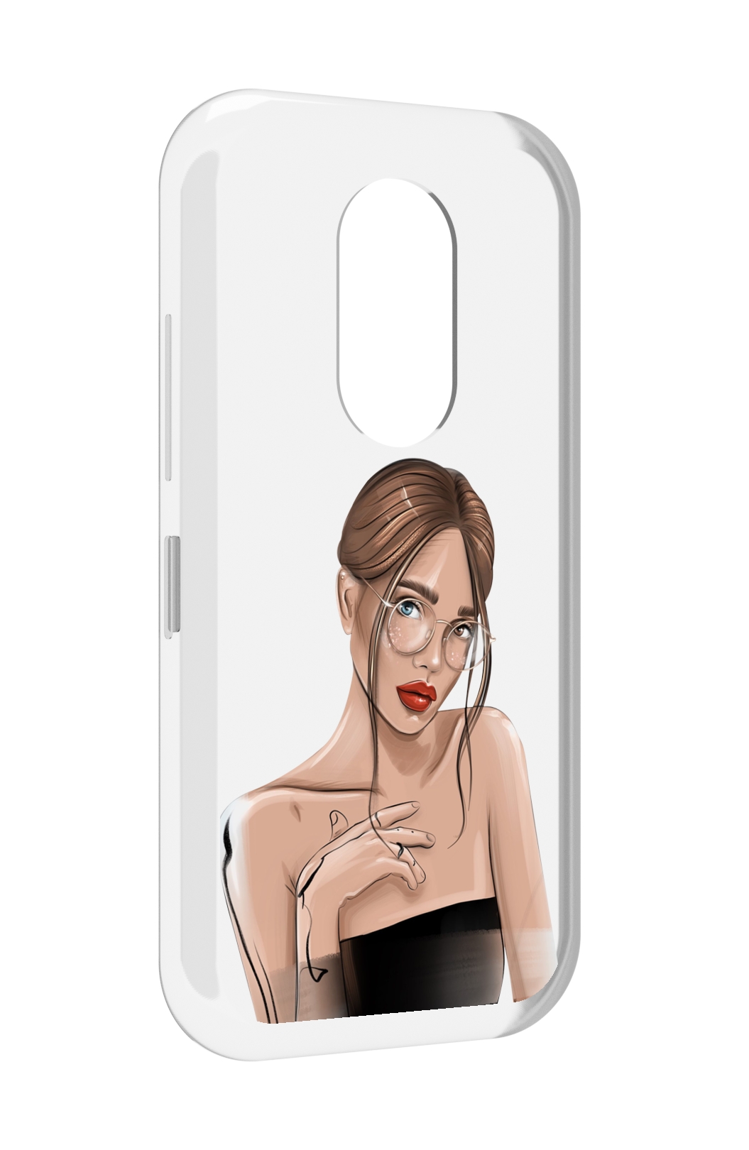 

Чехол MyPads девушка-в-очках-с-красивыми-глазами женский для Doogee S61 / S61 Pro, Прозрачный, Tocco