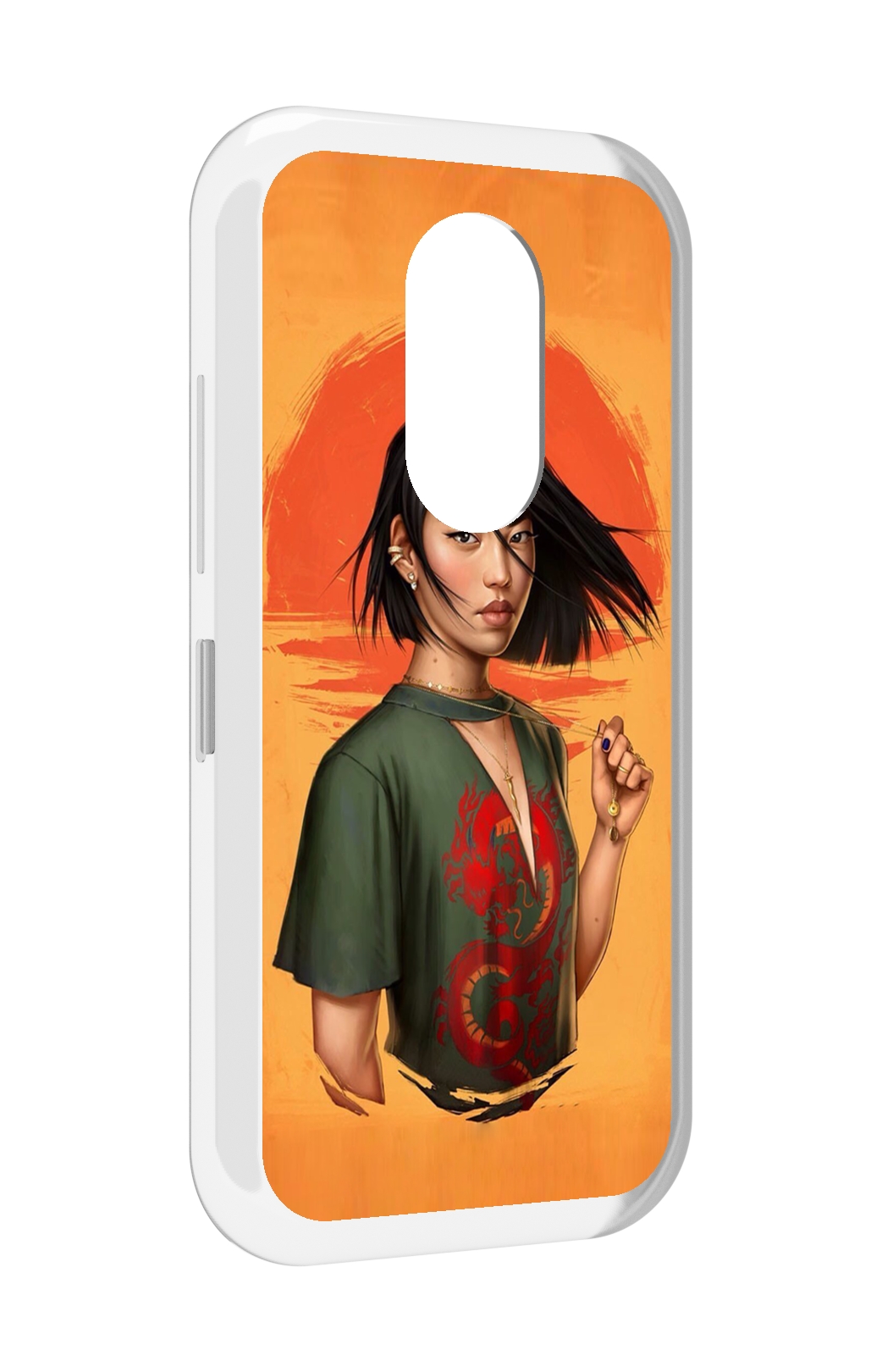 

Чехол MyPads девушка-в-оранжевом-фоне женский для Doogee S61 / S61 Pro, Прозрачный, Tocco