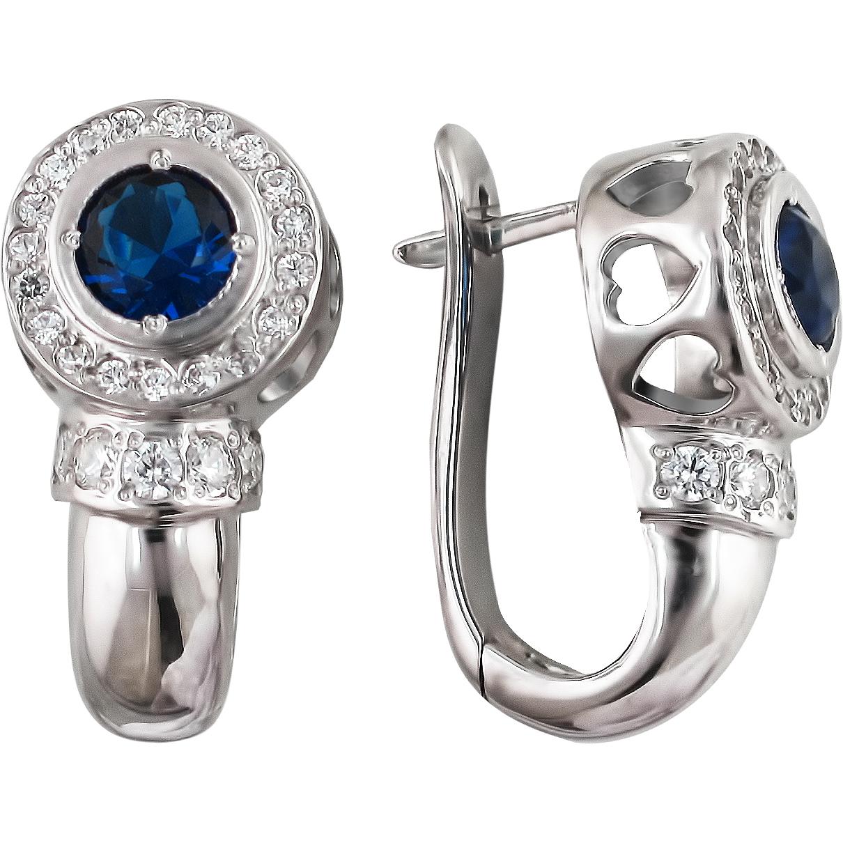 

Серьги женские из серебра Эстет У15С250080-1, фианит, У15С250080-1