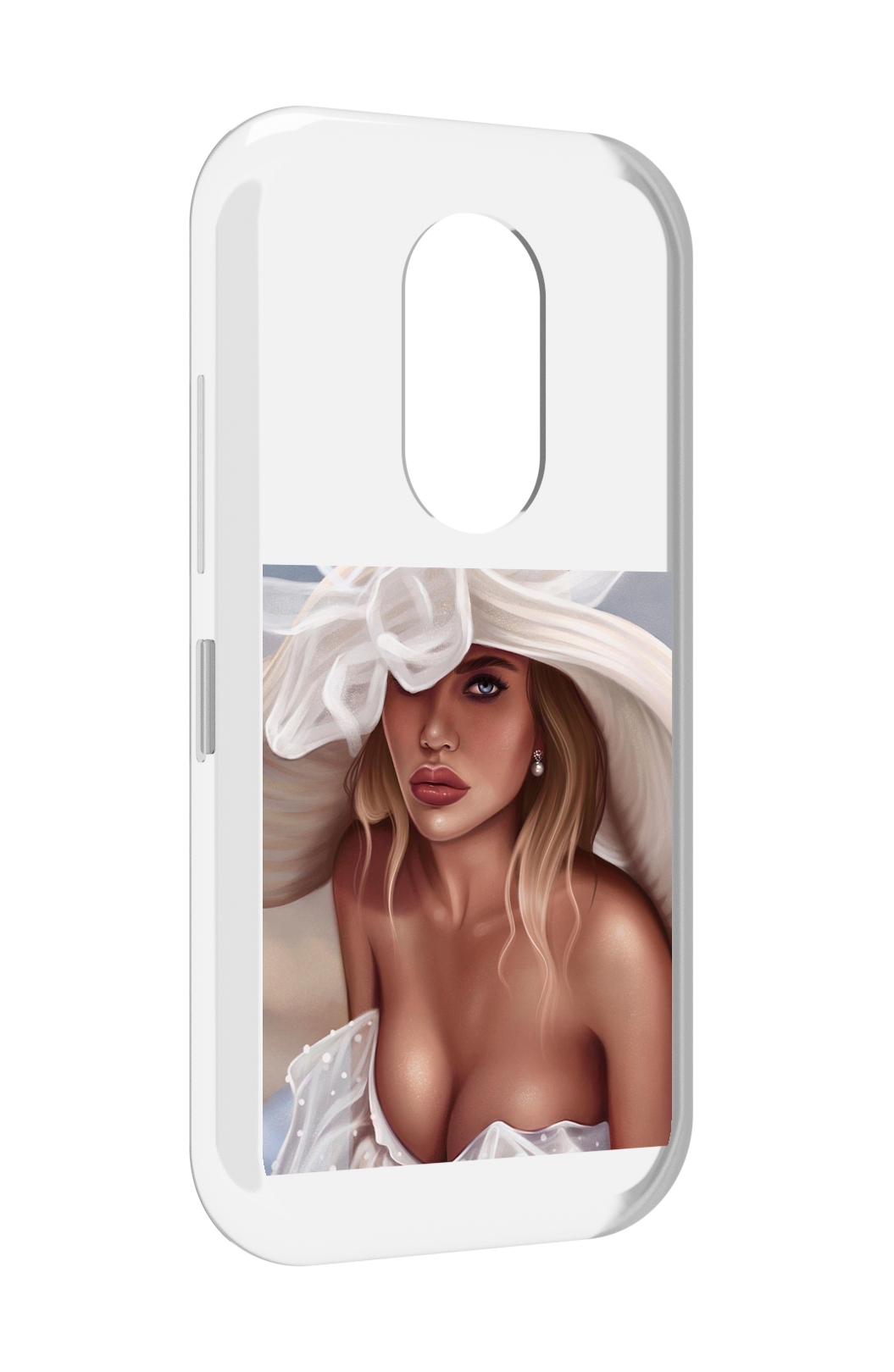 

Чехол MyPads девушка-в-белой-шляпе женский для Doogee S61 / S61 Pro, Прозрачный, Tocco