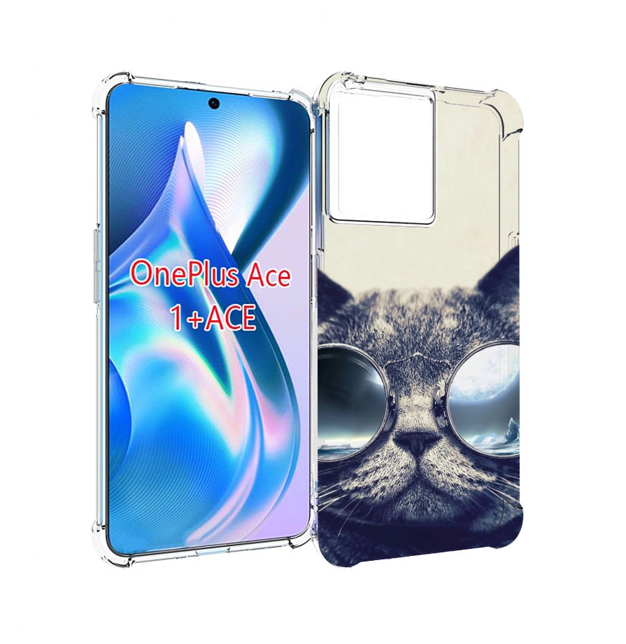

Чехол MyPads Кот-в-очках-2 для OnePlus Ace, Прозрачный, Tocco