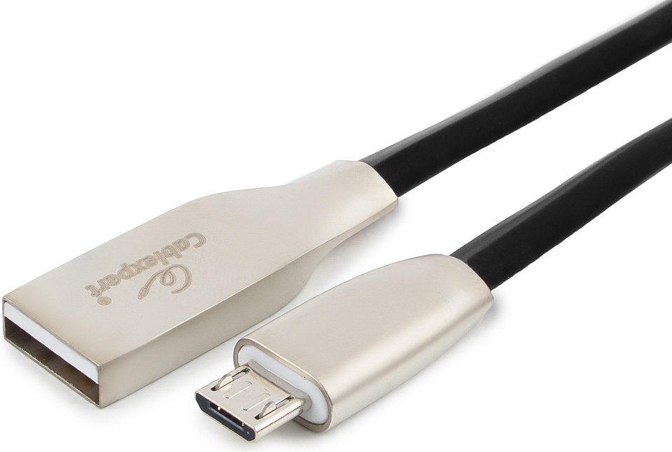 Кабель Cablexpert Gold USB - Micro-USB, 2 А, 1.8 м, черный