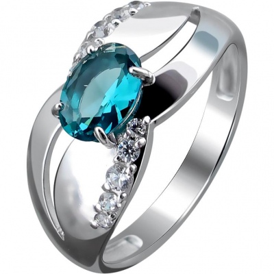 

Кольцо из серебра с Swarovski/фианитом р. 17 Эстет Н12К254393, Н12К254393