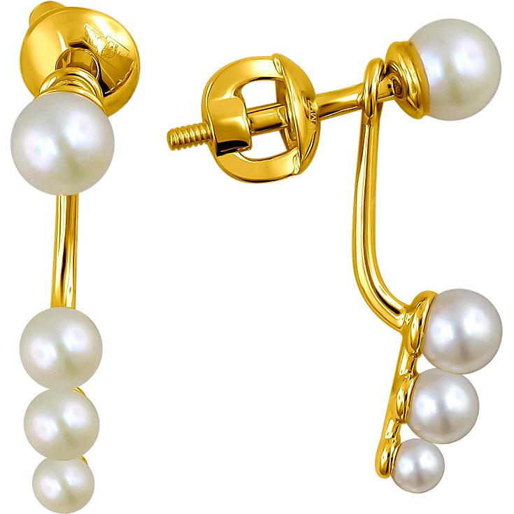 

Серьги женские из золота Эстет 01С3311963-1, жемчуг, 01С3311963-1