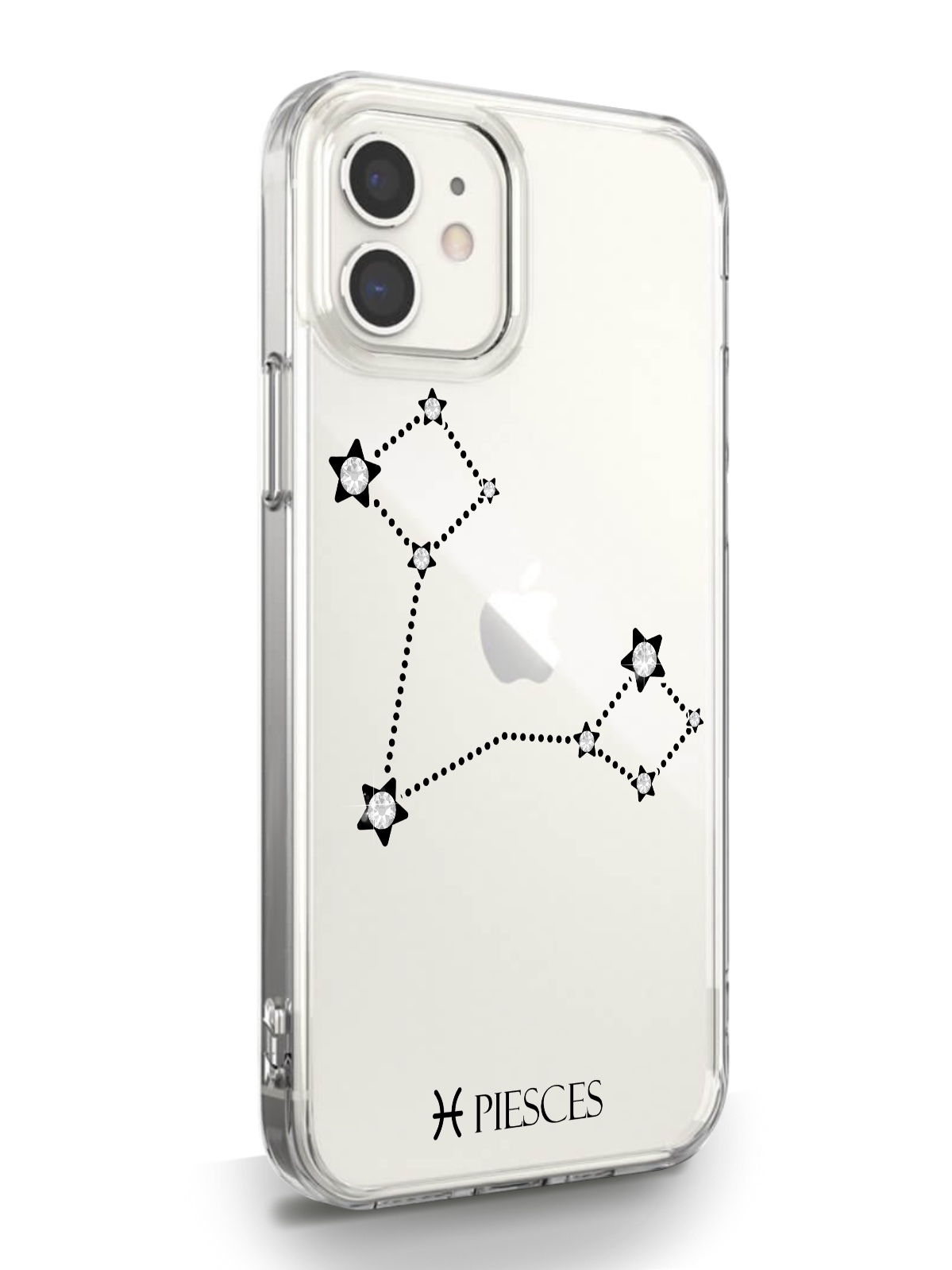 фото Чехол musthavecase для iphone 12 mini знак зодиака рыбы прозрачный