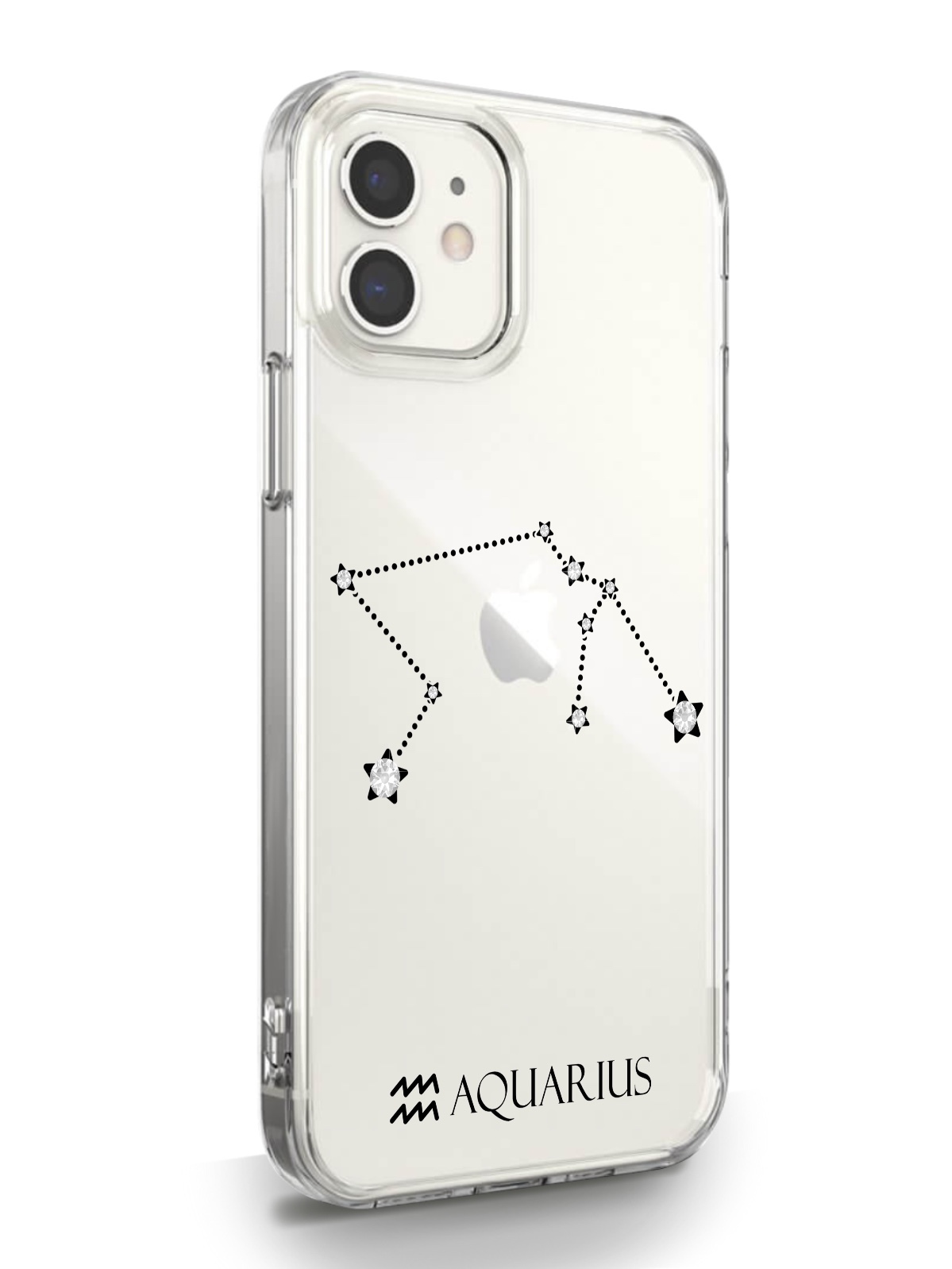 фото Чехол musthavecase для iphone 12 mini знак зодиака водолей прозрачный