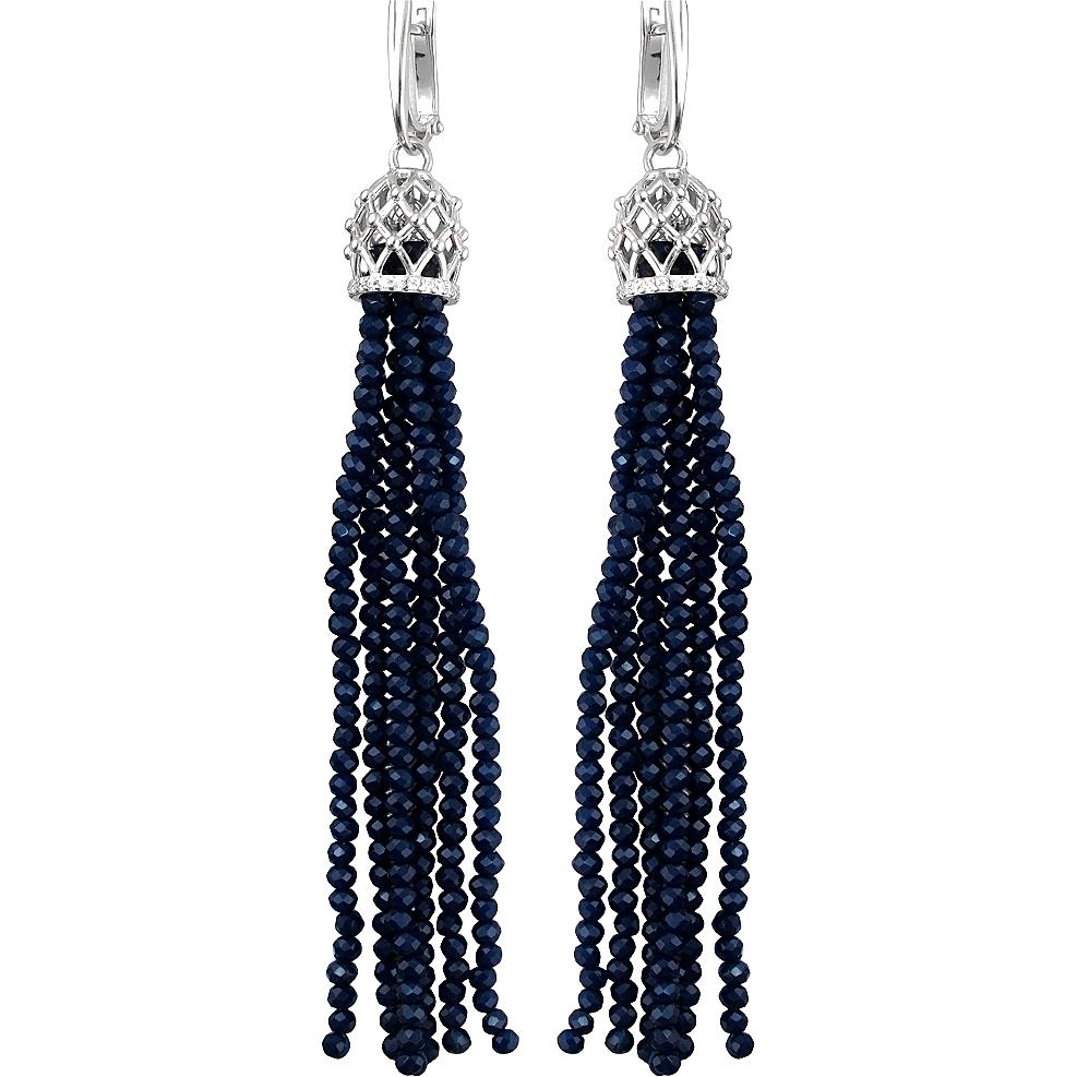 

Серьги женские из серебра Эстет 01С2511130-5, фианит/swarovski, 01С2511130-5