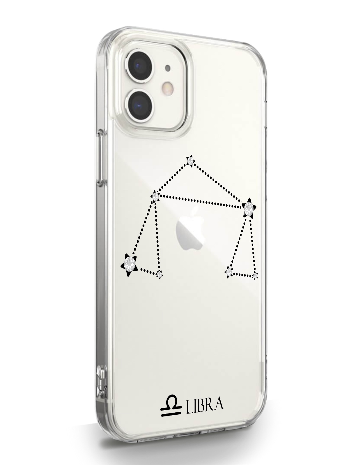 фото Чехол musthavecase для iphone 12 mini знак зодиака весы прозрачный