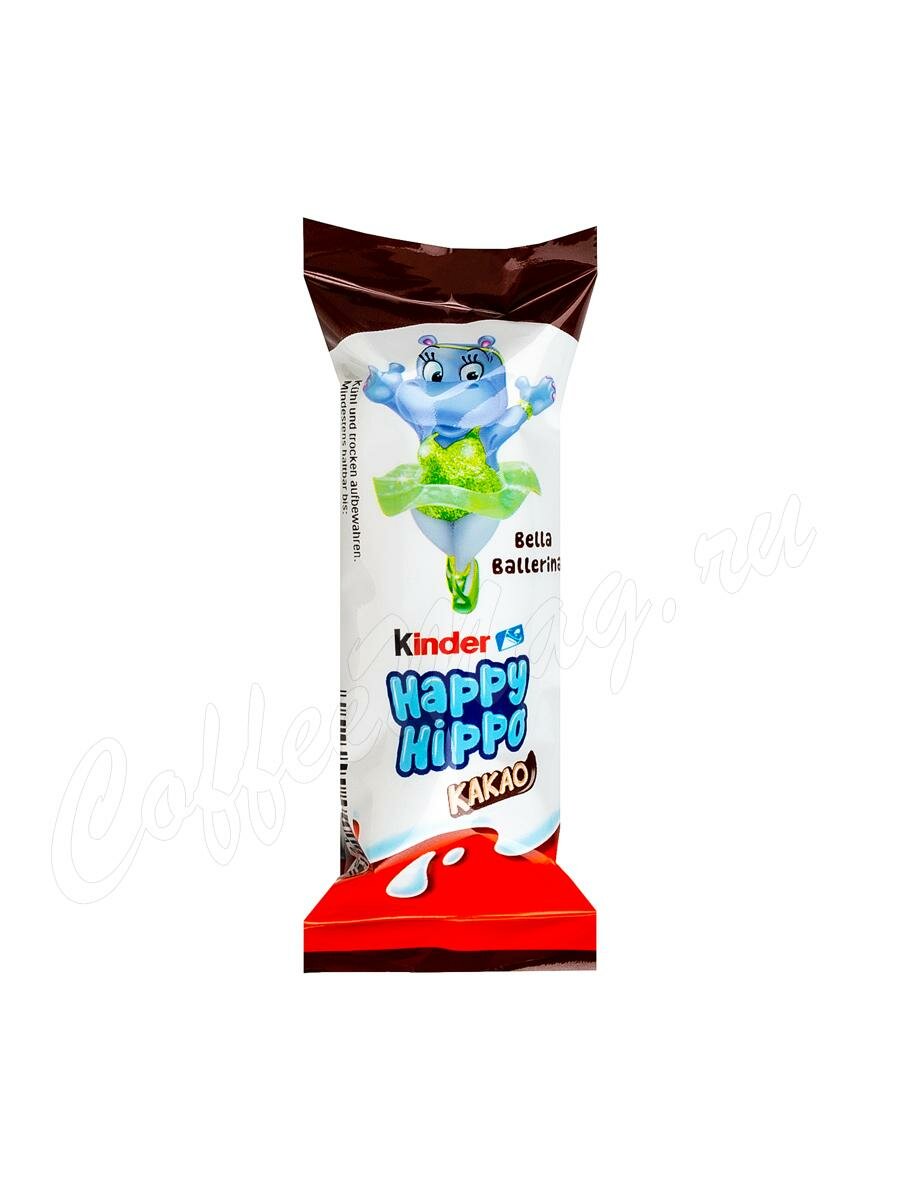 Вафельный батончик Kinder Happy Hippo Cacao 20,7 г