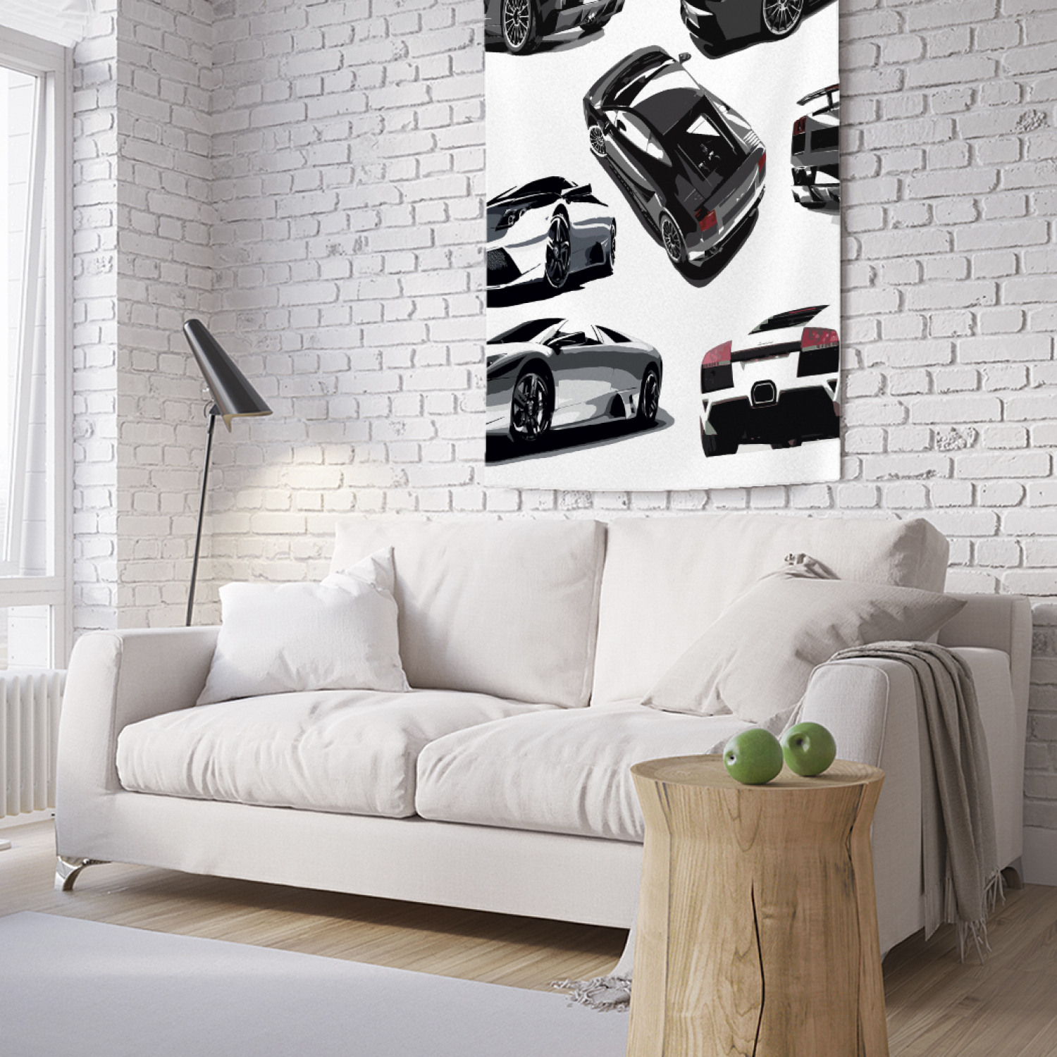 

Вертикальное фотопанно на стену JoyArty Однотонные автомобили 100x150 см, Однотонные автомобили