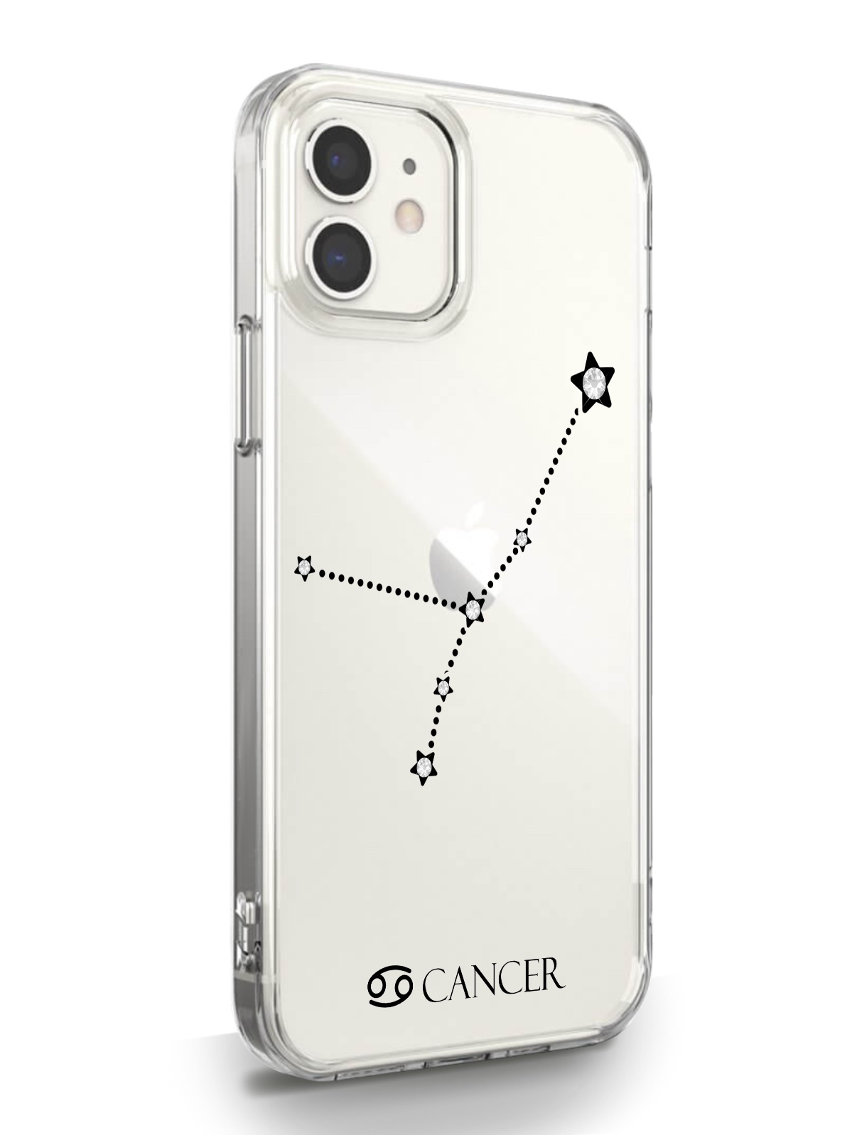 фото Чехол musthavecase для iphone 12 mini знак зодиака рак прозрачный