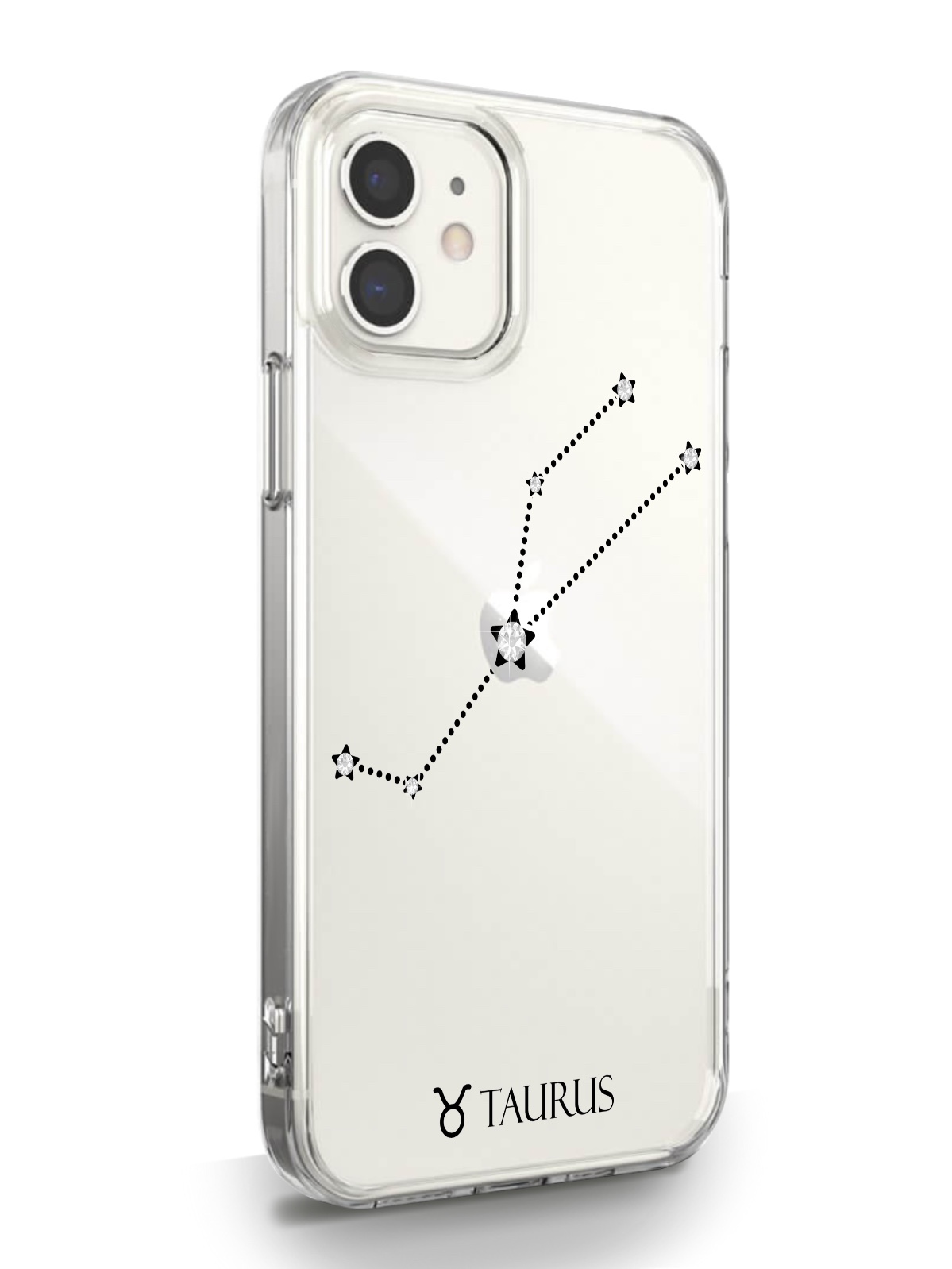 фото Чехол musthavecase для iphone 12 mini знак зодиака телец прозрачный