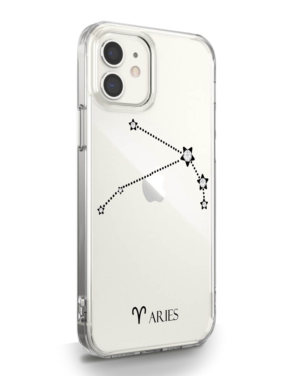 фото Чехол musthavecase для iphone 12 mini знак зодиака овен прозрачный