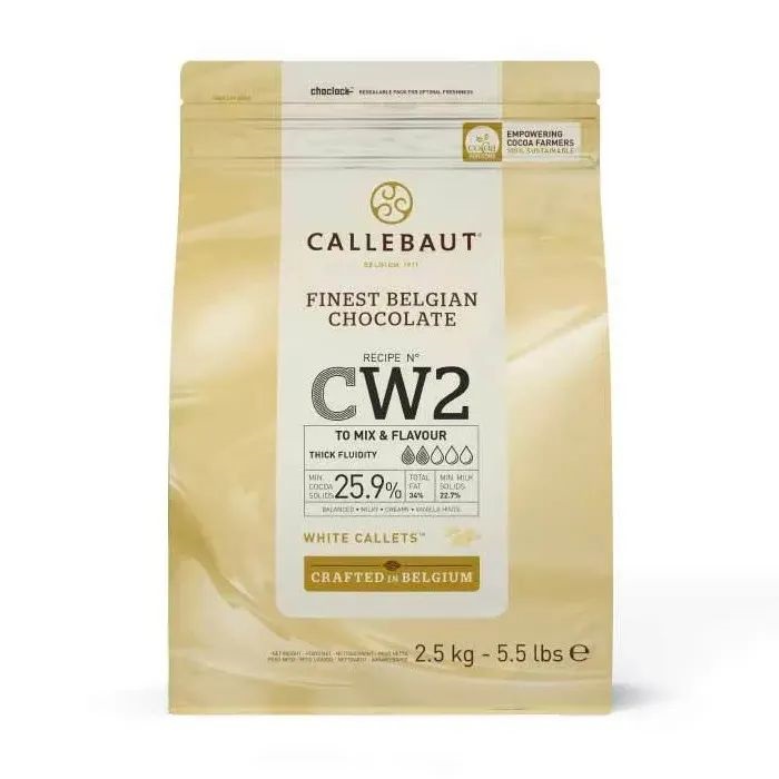 Шоколад белый Callebaut Recipe CW2 25,9%, пак 2,5 кг