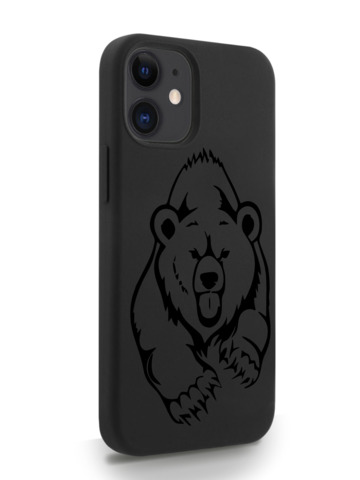 фото Чехол musthavecase для iphone 12 mini медведь черный