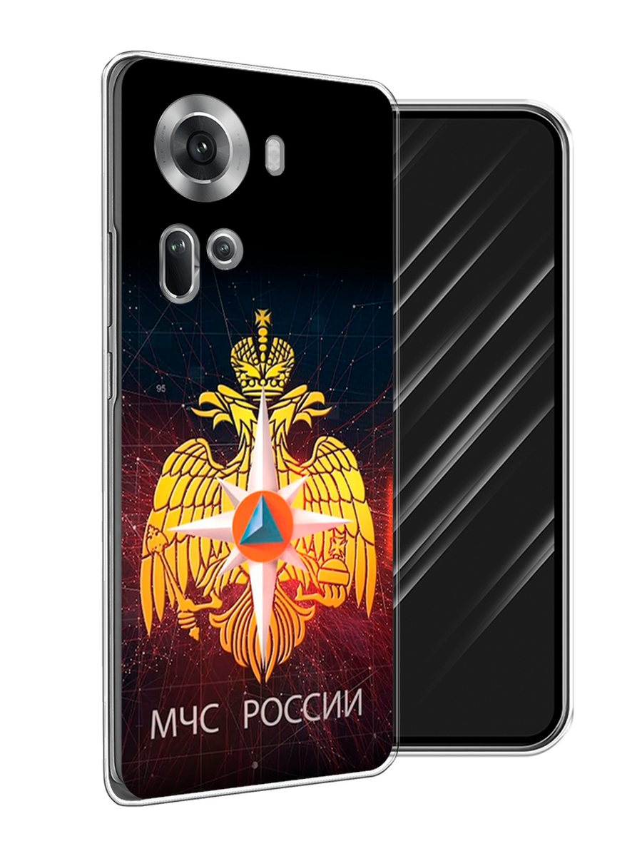 

Чехол Awog на Oppo Reno 11 (Global) "МЧС России", Черный;желтый;красный, 2515850-1