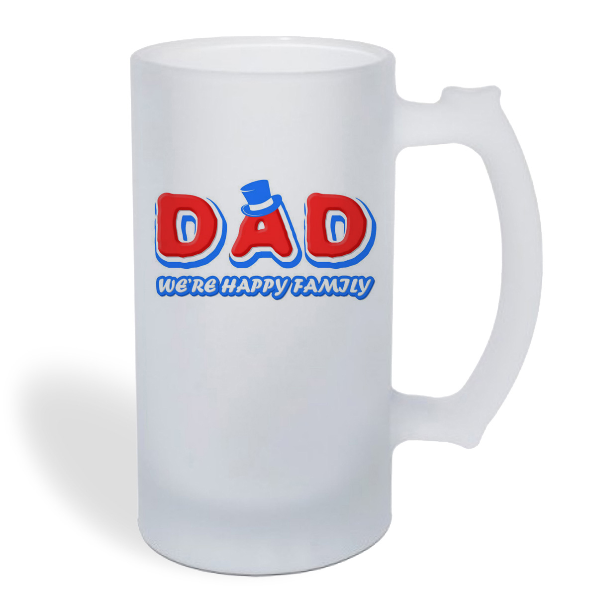 

Кружка пивная CoolPodarok Прикол. Семья. Dad were happy family
