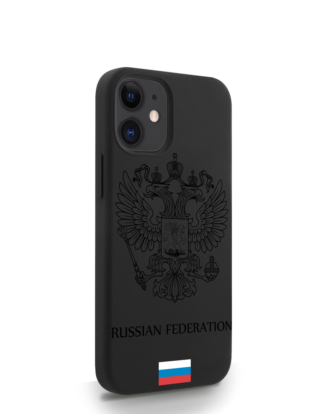 фото Чехол musthavecase для iphone 12 mini черный лаковый герб россия черный