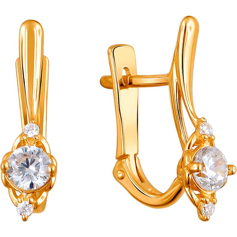 

Серьги из красного золота Эстет 01С1112009, фианит, 01С1112009