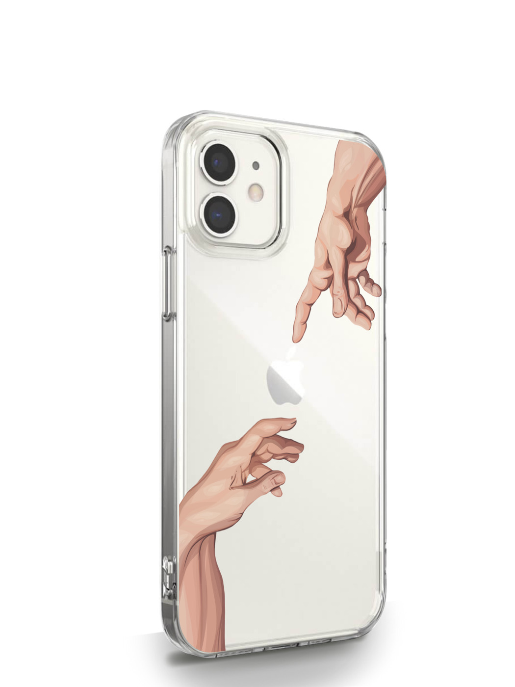 фото Чехол musthavecase для iphone 12 mini сотворение адама прозрачный