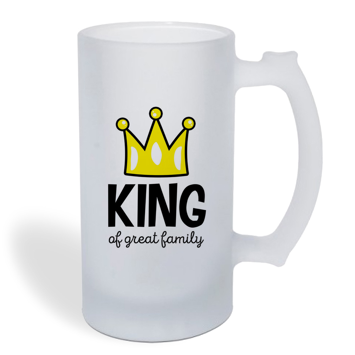 

Кружка пивная CoolPodarok King of great family. Король прекрасной семьи. Папа