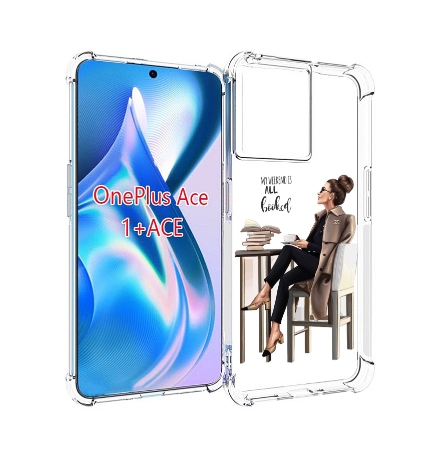 

Чехол MyPads Девушка-в-кофейне для OnePlus Ace, Прозрачный, Tocco