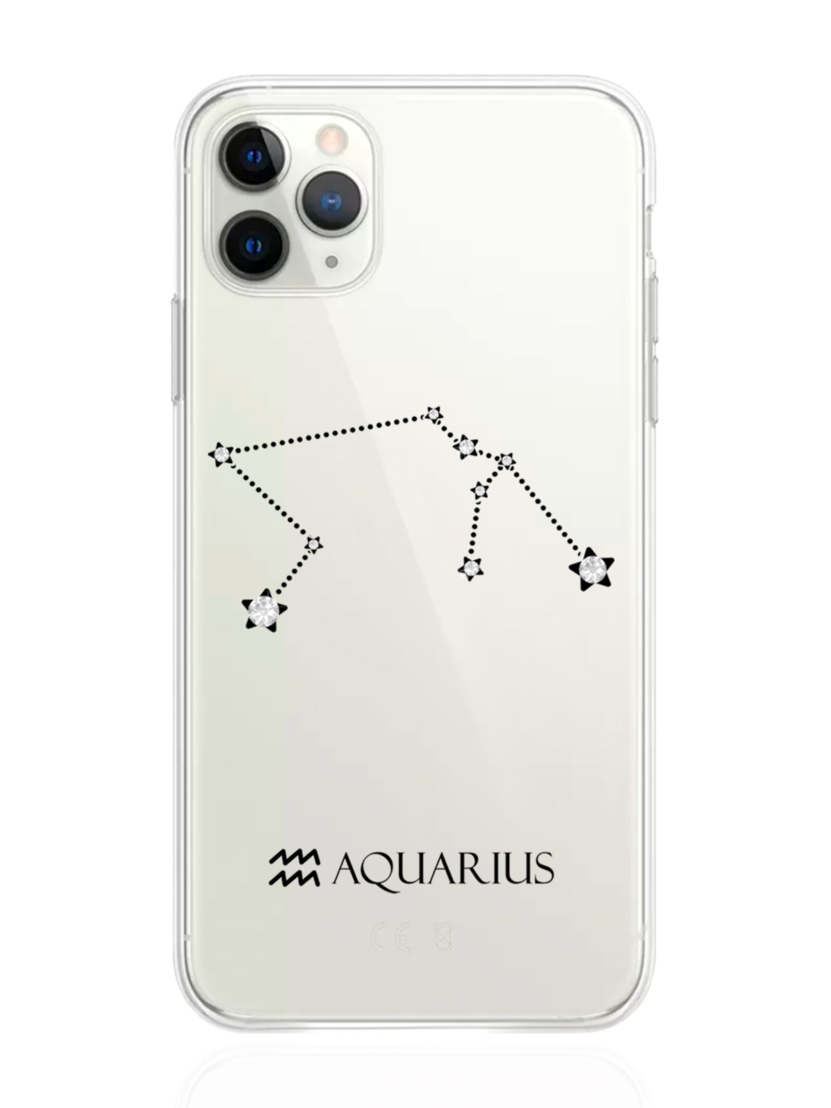

Чехол с инкрустацией кристаллами Lux для iPhone 11 Pro Max Водолей Aquarius, Прозрачный, iPhone 11 Pro Max Знак зодиака Водолей