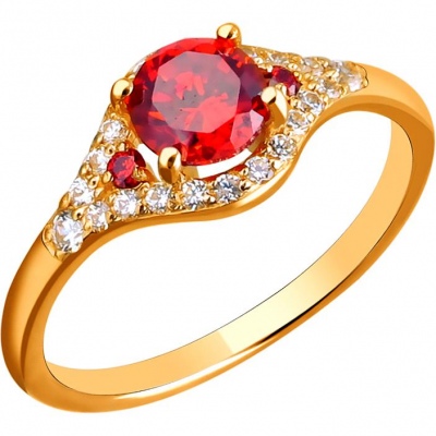 

Кольцо из серебра р.  Эстет 01К258523А-3, фианит/корунд, 01К258523А-3