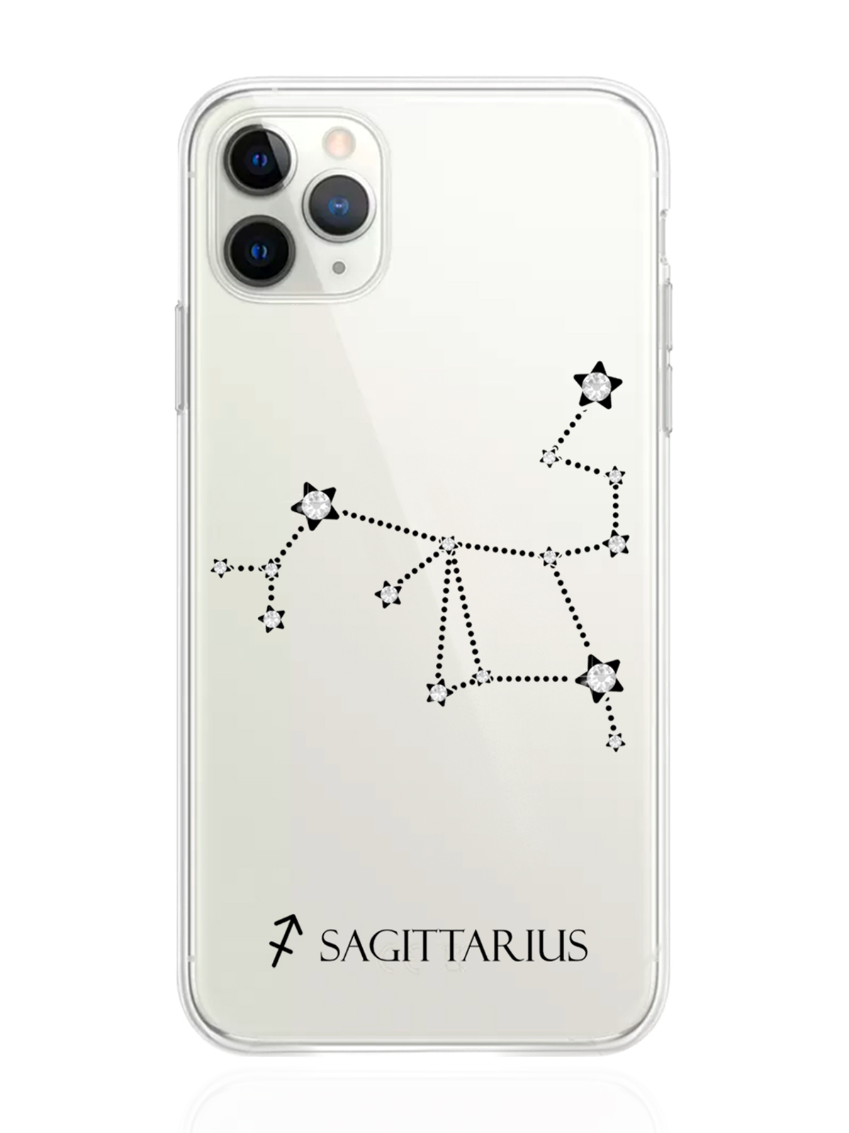 

Чехол с инкрустацией кристаллами Lux для iPhone 11 Pro Max Стрелец Sagittarius, Прозрачный, iPhone 11 Pro Max Знак зодиака Стрелец