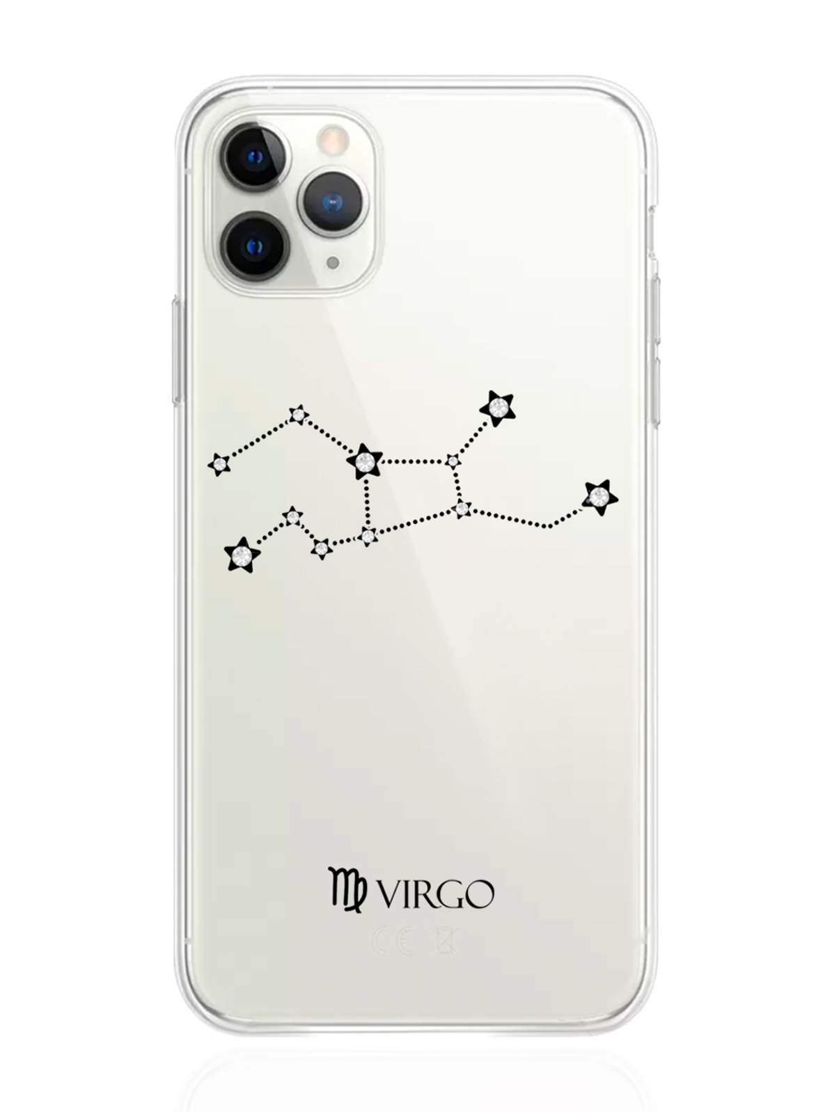 

Чехол с инкрустацией кристаллами Lux для iPhone 11 Pro Max Дева Virgo, Прозрачный, iPhone 11 Pro Max Знак зодиака Дева