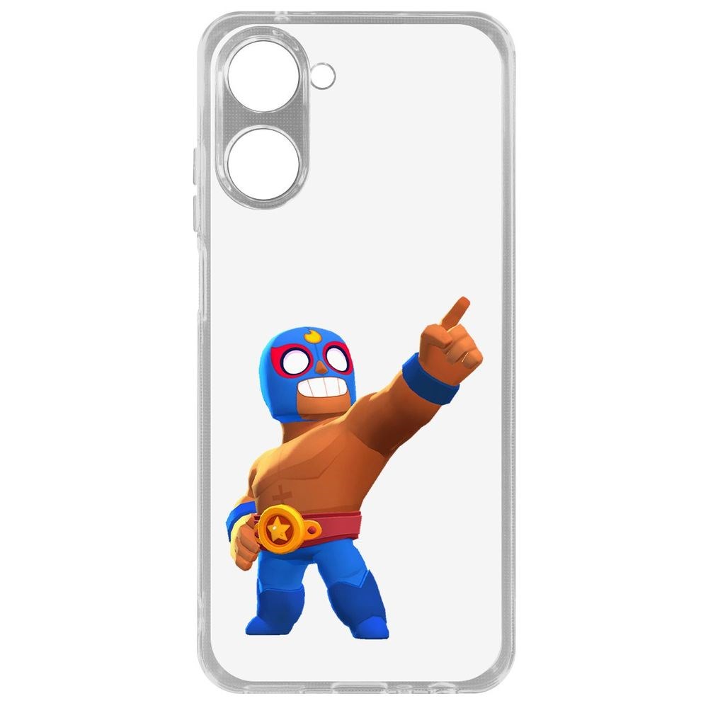 

Чехол Brawl Stars-Эль Примо для Realme 10 4G, Прозрачный