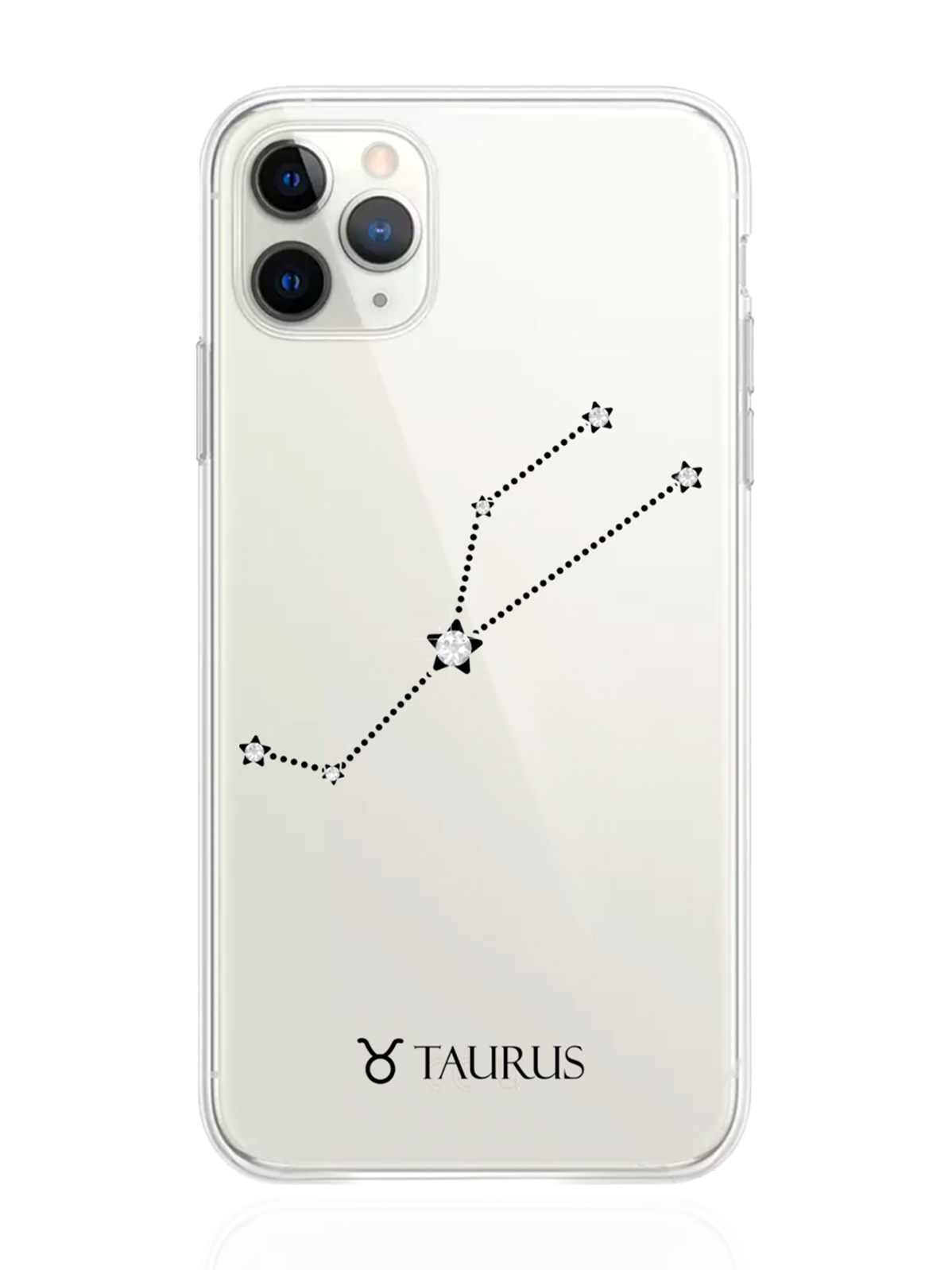 

Чехол с инкрустацией кристаллами Lux для iPhone 11 Pro Max Телец Taurus, Прозрачный, iPhone 11 Pro Max Знак зодиака Телец