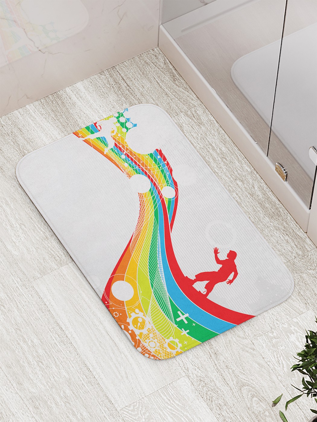 

bath_63018 Коврик противоскользящий для ванной, сауны, бассейна, 77х52 см