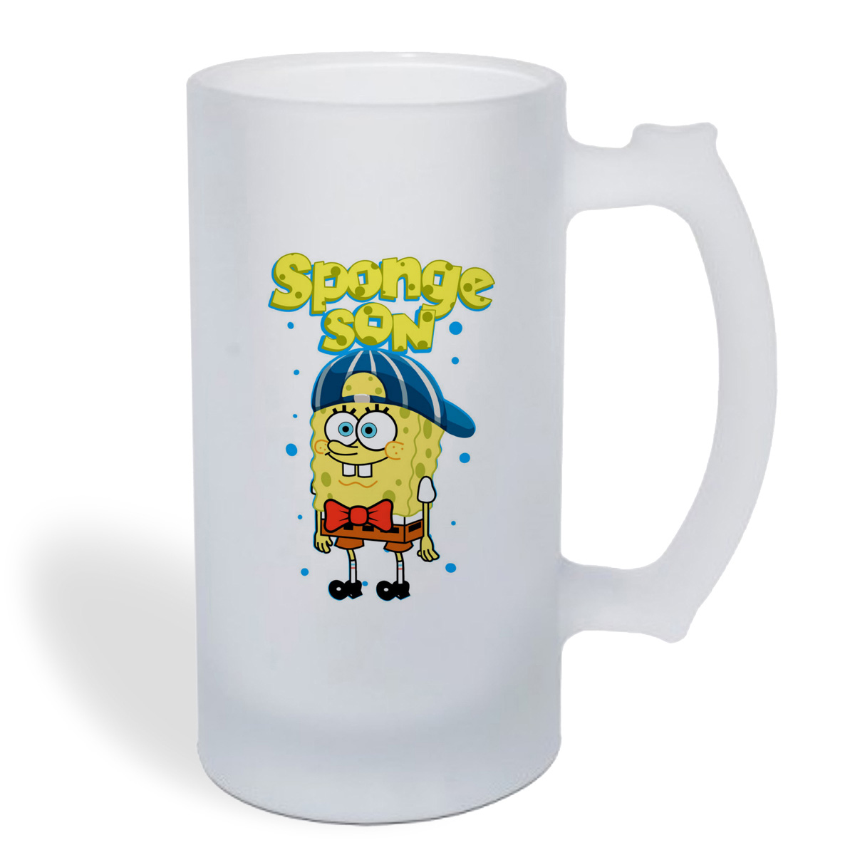 

Кружка пивная CoolPodarok Прикол. Семья. Sponge son. Спэнч Боб сын
