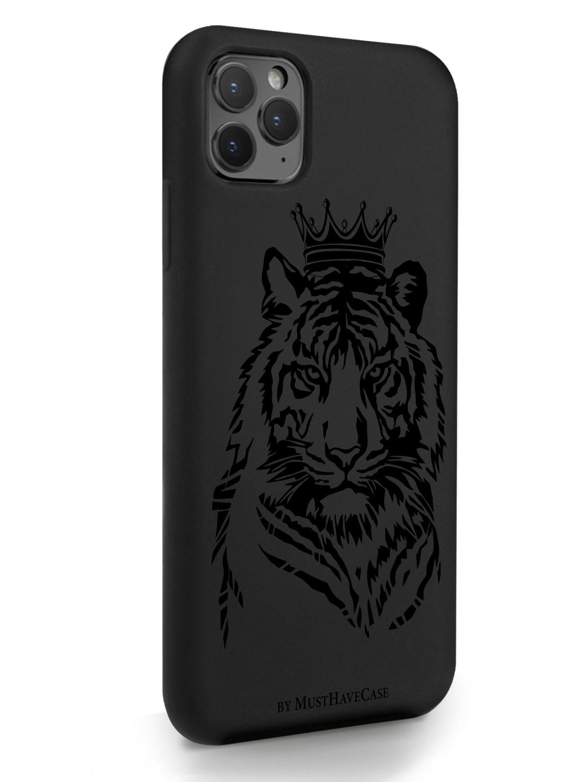 фото Чехол musthavecase для iphone 11 pro max тигр с короной черный