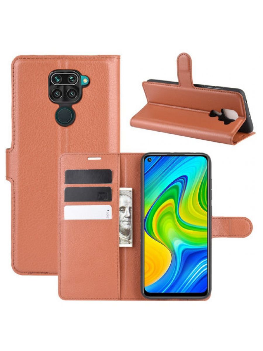 

Brodef Wallet Чехол книжка кошелек для Xiaomi Redmi Note 9 красный