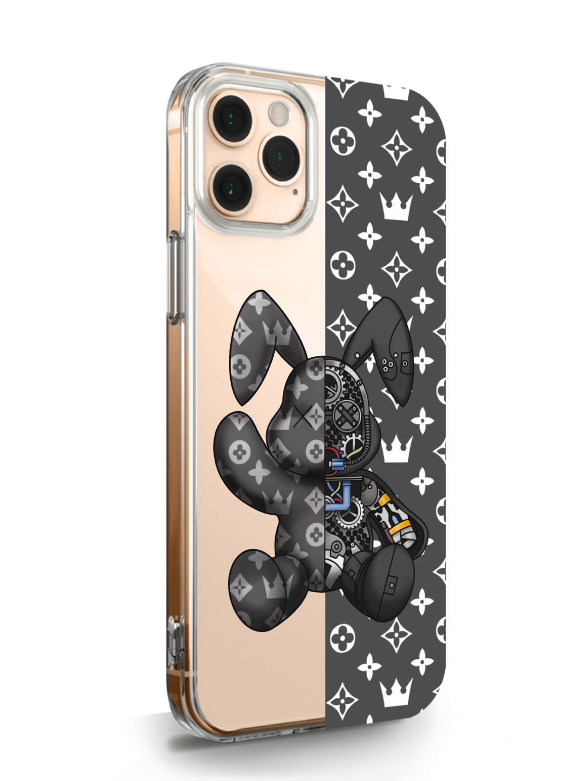 фото Чехол musthavecase для iphone 11 pro max bunny серый прозрачный