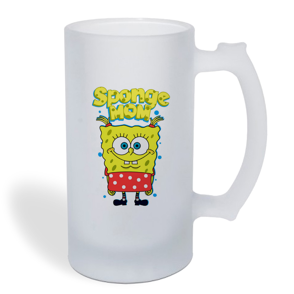 

Кружка пивная CoolPodarok Прикол. Семья. Sponge mom. Спэнч Боб мама