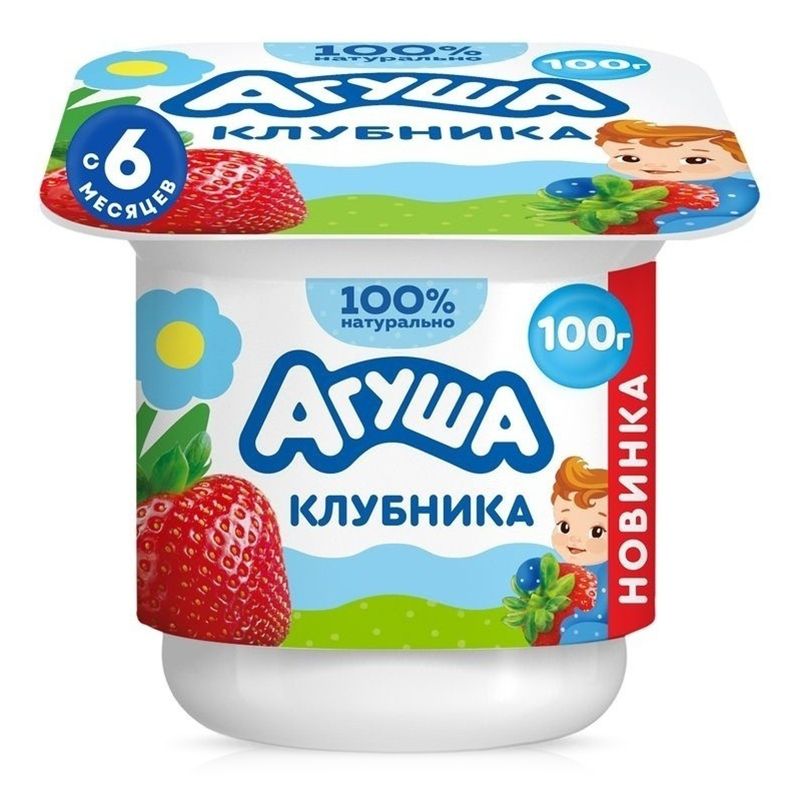 

Творог мягкий детский Агуша клубника с 6 месяцев 3,9% БЗМЖ 100 г