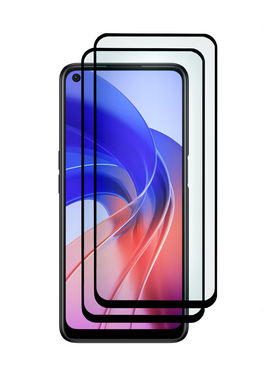 

Защитное стекло 3D для Oppo A55 черный, с рамкой комплект 2 шт, MOTG2-3D-OPPO-A55