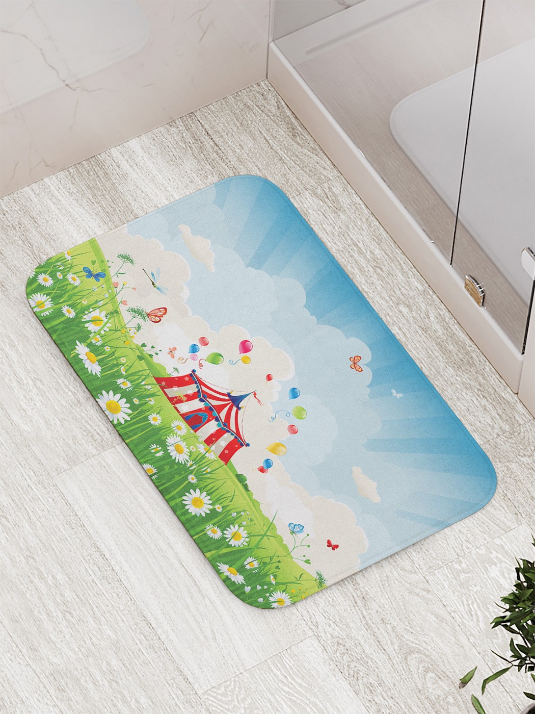 

bath_62862 Коврик противоскользящий для ванной, сауны, бассейна, 77х52 см