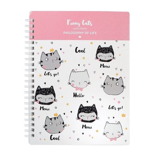 

Тетрадь общая в клетку BeSmart Funny cats, 96 л., 1 шт., Be Smart Funny cats 5 96