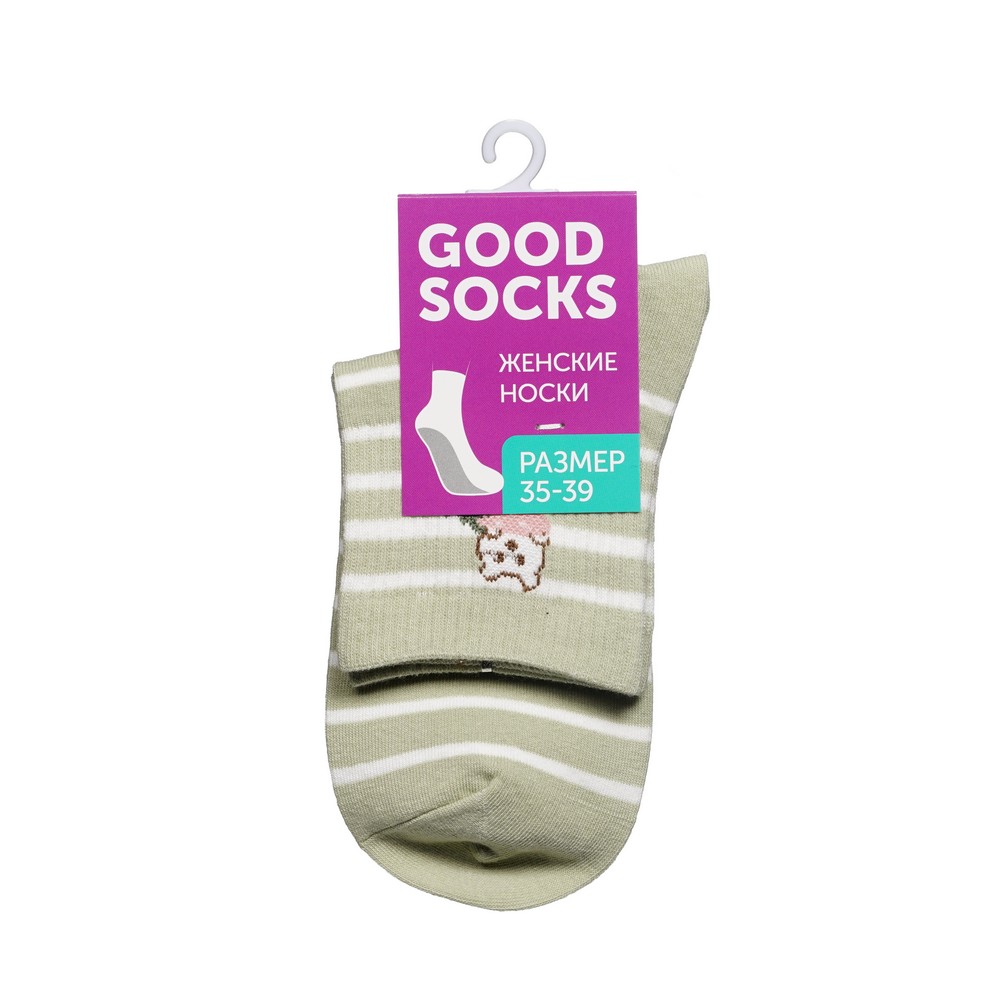 

Носки женские Good Socks GSYaP зеленые 23-25, Зеленый, GSYaP