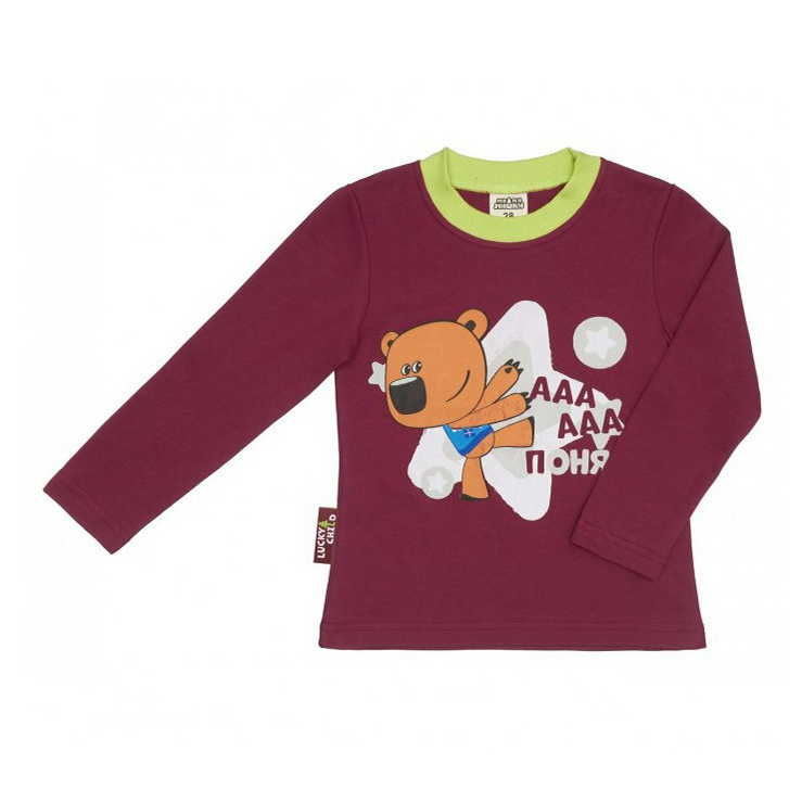 

Футболка детская Lucky Child, бордовый, р. 80